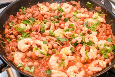 Prawns with Fennel and Chickpeas