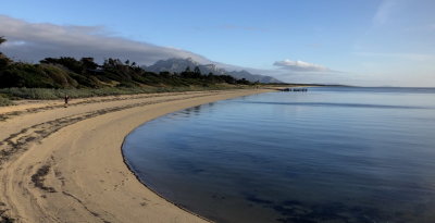 looking towards Srzelecki National park from Whitemark, Flinders Island