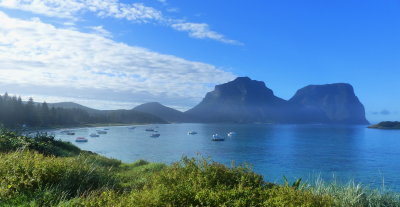 Mt Lidgbird, Mt Gower, and the Lagoon, Lord Howe Island, NSW