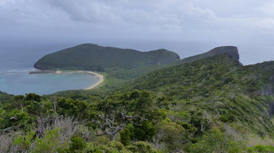 North Bay Beach and Mount Eliza from Kims lookout, Lord Howe Island, NSW