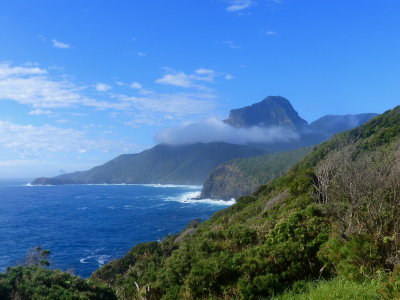 Clear Place looking south toward, Mt Lidgbird and Balls Pyramid, Lord Howe Island, NSW