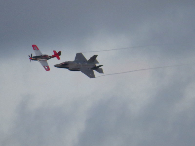 WWII P-51 Val Halla and U.S. Air Force F-35A Lighting II