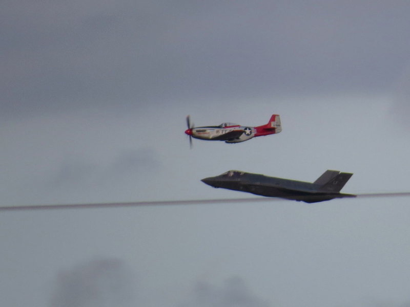 WWII P-51 Val Halla and U.S. Air Force F-35A Lighting II