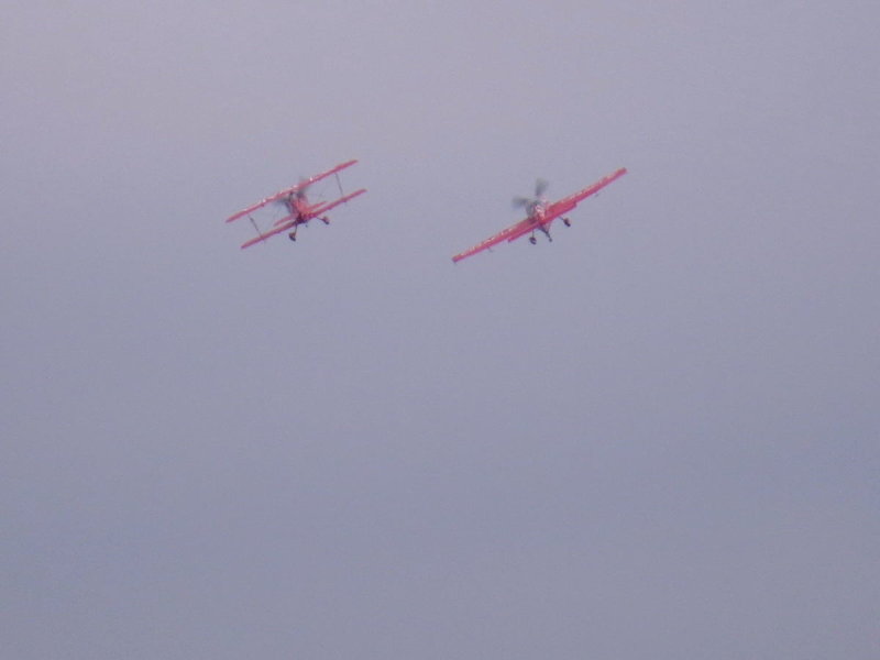Oracle Challenger III biplane and Jessy Panzer's Oracle Extra 300L