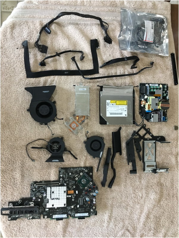 All the removed bits from the iMac
