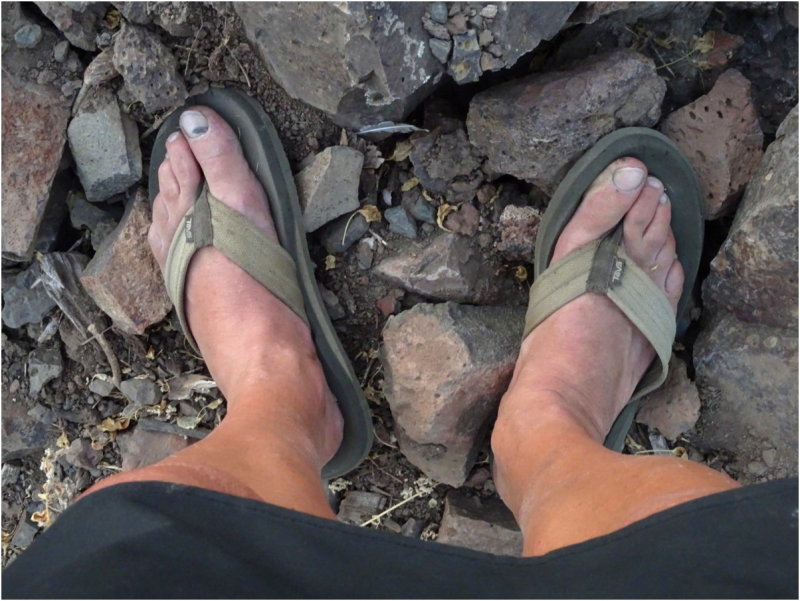 Geocaching feet