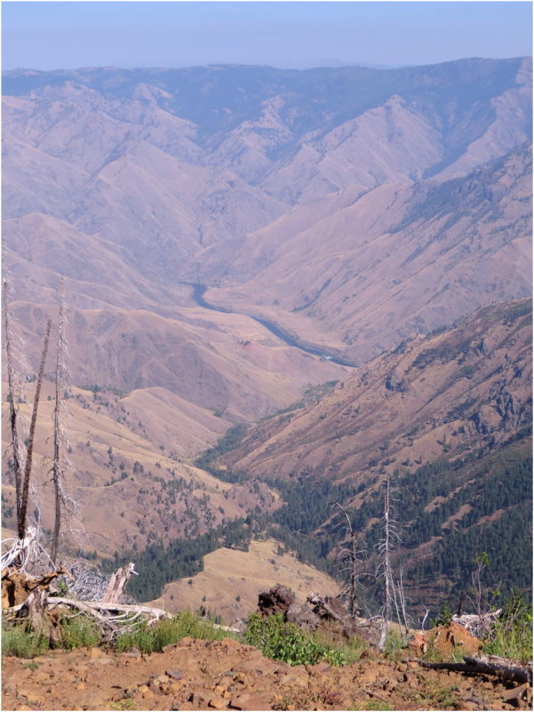 First look at Snake River, over a mile below