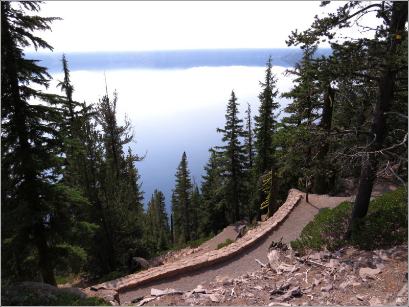 Look down along the hillside