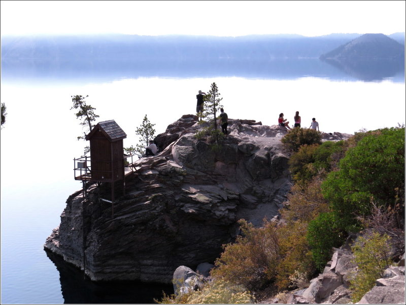 Weather station on outcropping