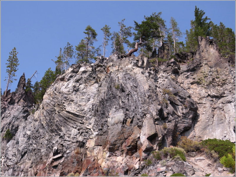 Columnar basalt formations