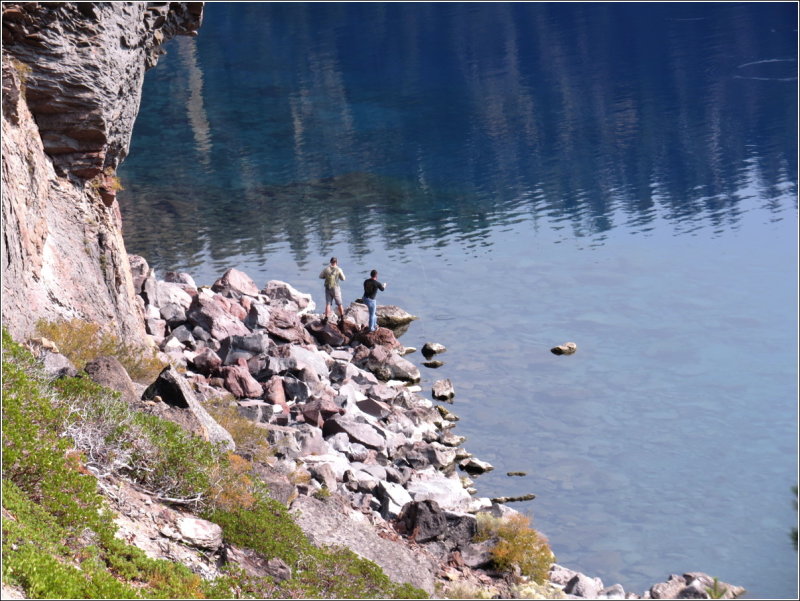 Fisherfolks - yes, there is fish in the lake, stocked in the 1880s and 1920s