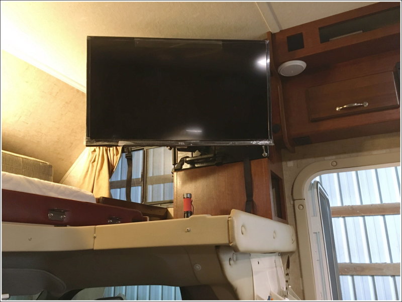 TV deployed in viewing position