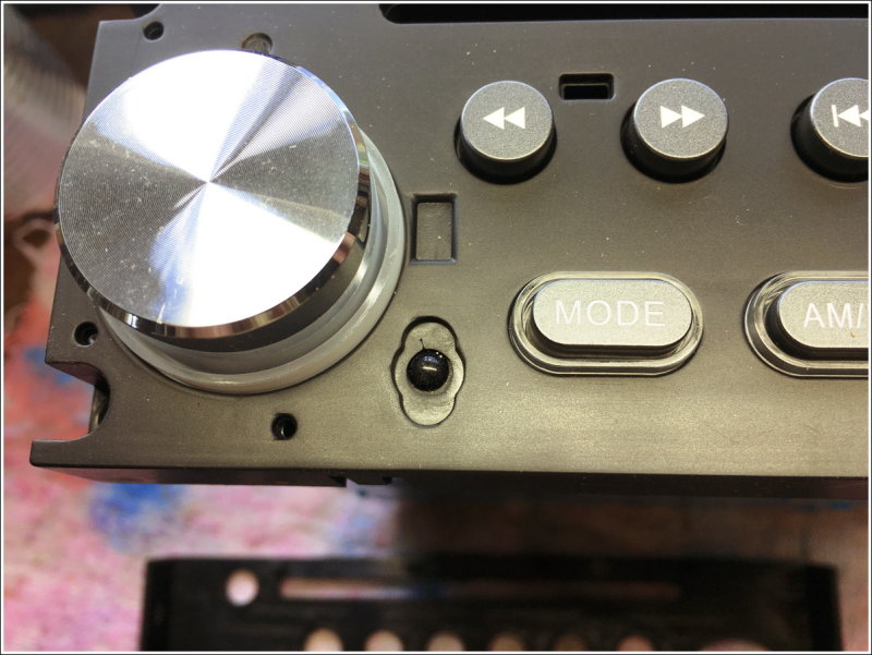The IR receiver is set way back in the chassis - poor design