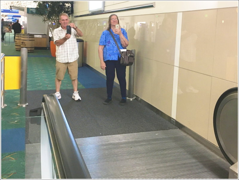 0002B-Ph - Practice on the moving walkway...