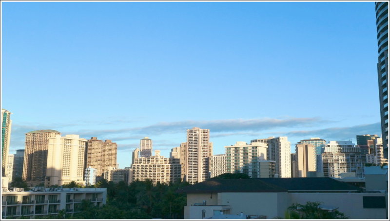 0337B-Lu - Waikiki skyline in the morning