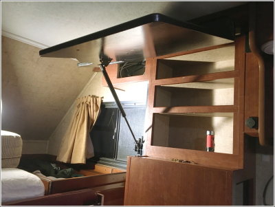 New cabinet for TV in overhead