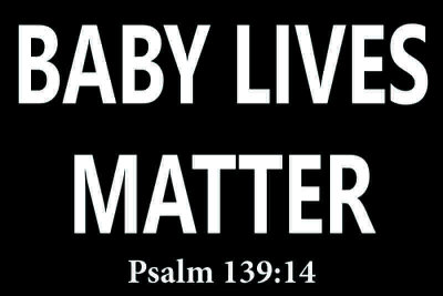 Baby Lives Matter Sign 24x36 no verse, Ps 139_14  v3