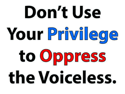 Don't Use Your Privilege
