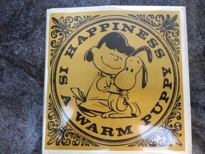 Happiness Is A Warm Puppy (1962) (inscribed with original drawing)