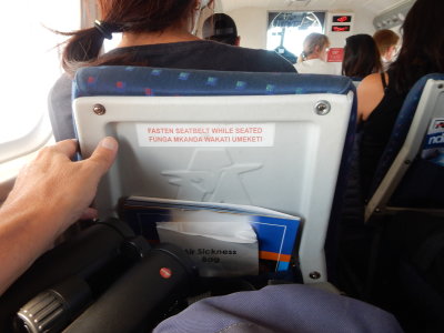 Fasten Your Seat Belt sign, Kenya Airline