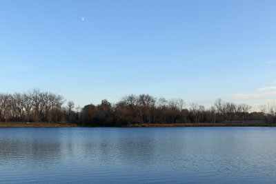 Moon Rises Over the Lake