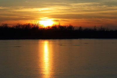 Sunset on Frozen Pickerel Lake