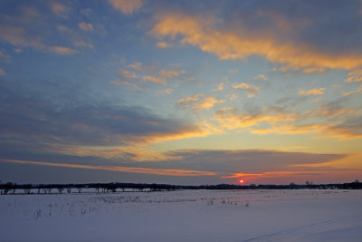 Cold Prairie Sunset 