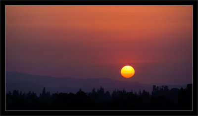 Sunset Behind Wildfire Smoke