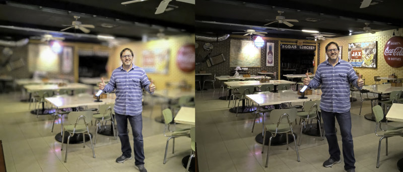 Marty at Zydeco Diner diptych
