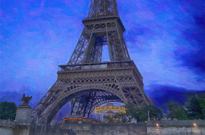 Eiffel Tower Viewed From Seine