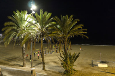 Night Volleyball at Barcelona Olympic Park