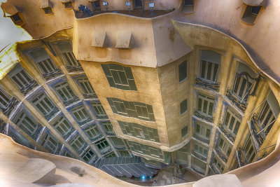 Casa Mila Cental Courtyard From Roof