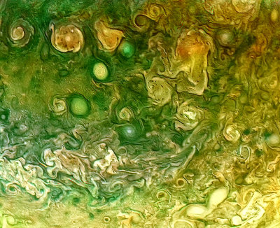 Cyclones On Jupiter - North Pole