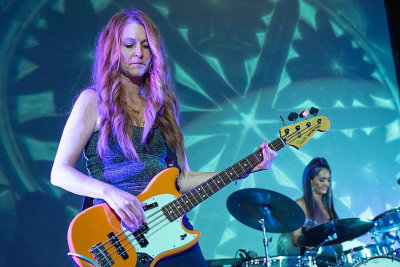 A Purple-haired Bass Guitarist