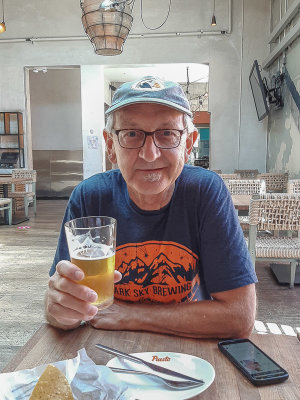 A beer with the ten dollar tacos