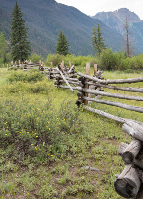Split rail fence