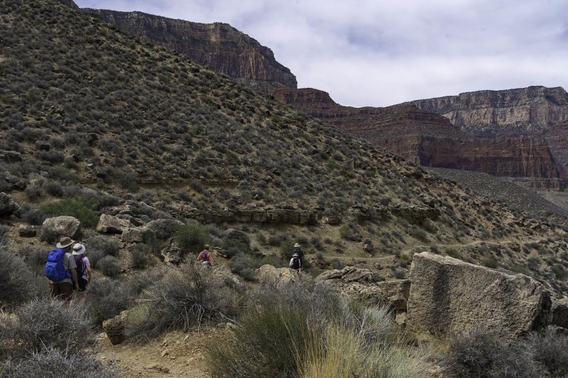 Tonto Trail just west of the South Kaibab junction