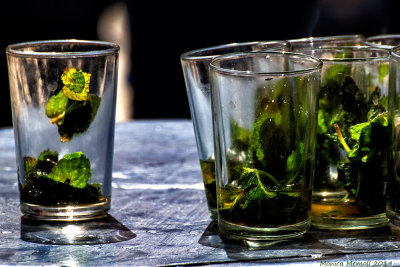 Mint tea leftovers