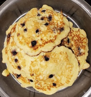 Sour Cream-Blueberry-Lemon Pancakes