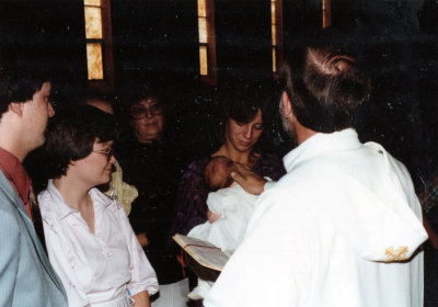 1983 07 24 David and Marti Asher, Wanda Asher, Bobbi Biddle - Melissa's Baptism.jpg