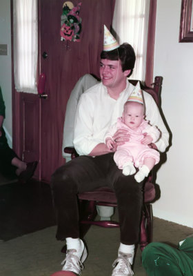 1983 11 06 Kevin Connors and Melissa Asher at Elizabeth's 2nd birthday 01.jpg