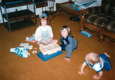 1987 11 06 Elizabeth, Melissa and David Asher at Elizabeth's 6th birthday 01.jpg