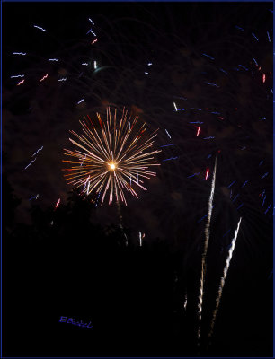 Fireworks Over the Backyard