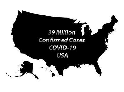 Increase to 39 MILLION COVID CASES in the USA (8-31-21)