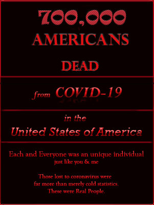 700,000 Americans Dead from COVID (10-01-21)