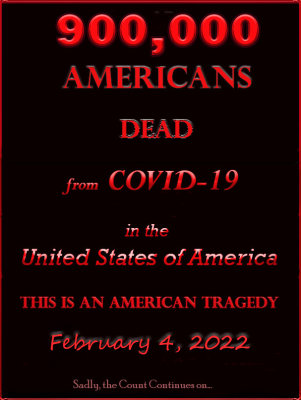 900,000 US COVID Deaths (2-04-22)