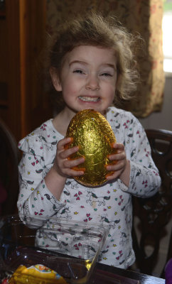 Isla and Easter Egg.