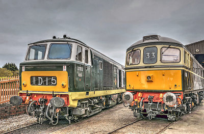 Hymek D7017 and Class 33.