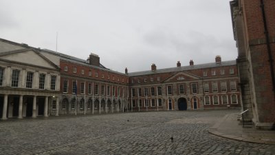 Inside the Dublin Castle which was rebuilt in the Georgian era 