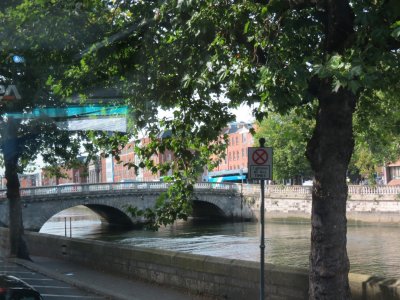 One of the many bridges over the Liffey in Dublin